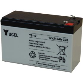 Yuasa Yucel Y9-12 Battery - 9Ah 12V Sealed Lead Acid Battery