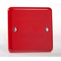 Varilight 1 Gang Blanking Plate - Red - Epoxy Coated Steel - XYSB.PR
