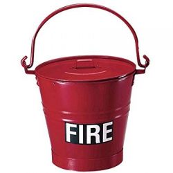 Metal Fire Bucket - Flat Bottom 3745/00