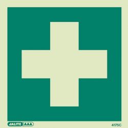 Jalite 4175C First Aid Sign - Photoluminescent - 150 x 150mm