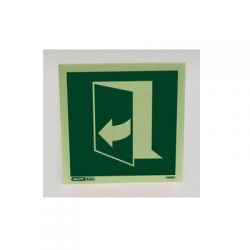 Jalite 4256C Door Opens By Pulling On The Right Hand Side Sign - 150 x 150mm