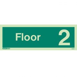 Jalite 4729PT Photoluminescent Second Floor Identification Sign