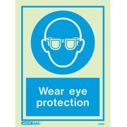 Jalite 5497D Photoluminescent Wear Eye Protection PPE Safety Sign