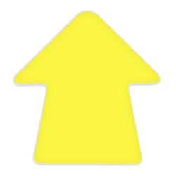 Beaverswood Arrow Floor Marker Sign - Yellow - Pack of 100 - FS/A