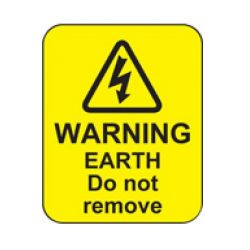 Warning Earth Do Not Remove Label - Roll of 100 - 59818