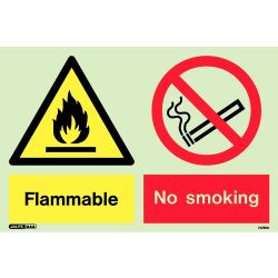 Jalite 7428DD Flammable No Smoking Warning Sign