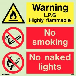 Jalite 7541Q Warning L.P.G. Highly Flammable Sign