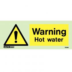 Jalite 7550M Warning Hot Water Sign - Photoluminescent