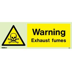 Jalite Warning Exhaust Fumes Sign - Photoluminescent - 7589K