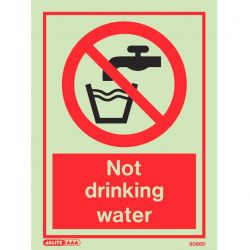 Jalite 8086D Not Drinking Water Sign - 150 x 200mm