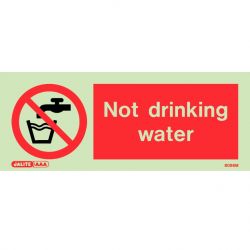 Jalite 8086M Not Drinking Water Sign - 80 x 200mm