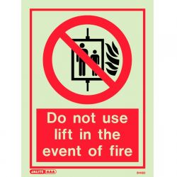 Jalite 8143D Do Not Use Lift In The Event Of Fire Sign