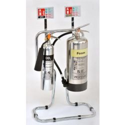 Chrome Fire Extinguishers & Stand Package - Foam Version - 81/03600