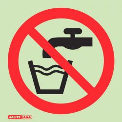 Jalite 8287C Drinking Water Prohibited Sign - 150 x 150mm