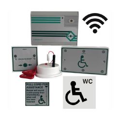 Aidalarm A600WKITB Wireless Battery Powered Disabled Toilet Alarm Kit
