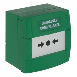 KAC Green Call Point - Emergency Door Release Text - M3A-G000SG-STCK-12