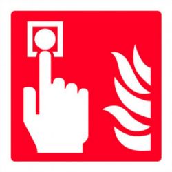 Fire Alarm Call Point Safety Label - Self-Adhesive - Roll of 100 - 59701