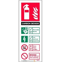 CO2 Fire Extinguisher ID Sign - Rigid PVC - 50121R