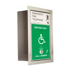 Cameo Systems CRT/GSF/R Combined Flush Mount Stainless Steel Disabled Refuge & Fire Telephone - Radial Wired