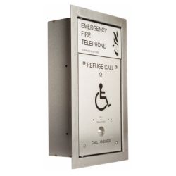 Cameo Systems CRT/SSF/R Combined Flush Mount Stainless Steel Disabled Refuge & Fire Telephone - Radial Wired