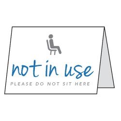Seat Not In Use Double Sided Table Card - Pack of 5 - CV0009