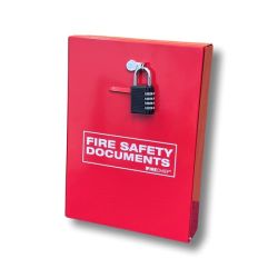 Metal Fire Safety Document Box with Combination Padlock Pack