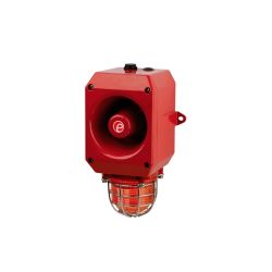 E2S DL105XAC230AA1A1R/A Alarm Horn Sounder & Xenon Beacon - Red Body Amber Lens