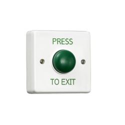 RGL EBGB01P/PTE/W Green Domed Press To Exit Button - Supplied With Back Box