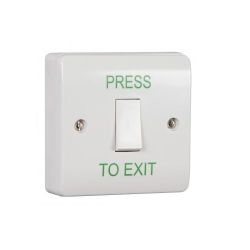 RGL EBLS/PTE White Antibacterial Plastic Press To Exit Button