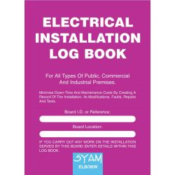 Electrical Installation Log Book - SYAM ELB/36W