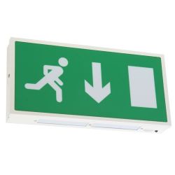 Exit Sign Emergency Light Boxed With Down Arrow - 8W - ES8M