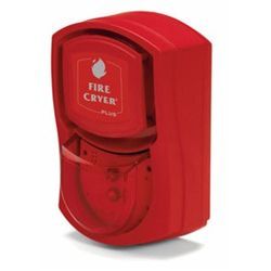 Fire-Cryer Solo Wall Mounted Voice Sounder Beacon - Shallow Base - Red - Single Message - FCS/A/R/R/S