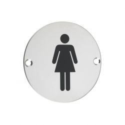 Zoo Hardware Female Pictogram Toilet Door Sign