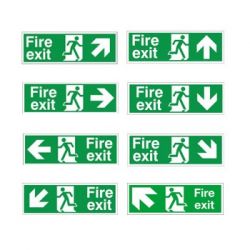 Fire Exit Signs - White - Rigid PVC