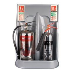 FMC FMCUNI2G Universal Double Fire Extinguisher Stand - Grey