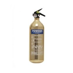 Firechief 1818 Polished Gold 2Kg Powder Fire Extinguisher - FPP2/GO