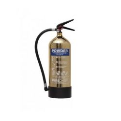 Firechief 1818 Polished Gold 6Kg Powder Fire Extinguisher - FPP6/GO