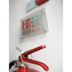 Frosted Acrylic Water Fire Extinguisher ID Sign - 51237