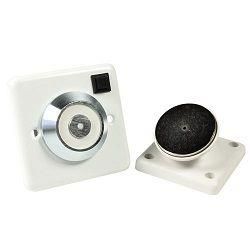 Vimpex Flush Mounted Door Holder - 24V DC Door Magnet With Keeper Plate - DH/F/24