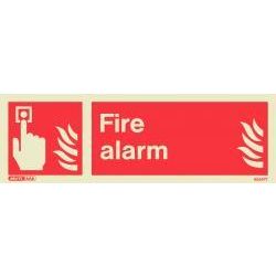 6450M Jalite Photoluminescent Fire Alarm ID Sign 80x200mm