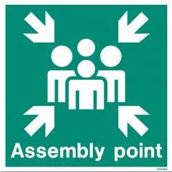 WX4128Q Jalite White Exterior Rigid Assembly Point Sign 300 x 300mm