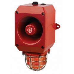 E2S IS-DL105L-R/A Intrinsically Safe Alarm Sounder & LED Beacon - Red Body Amber Lens 