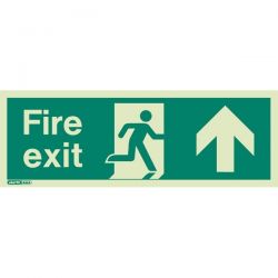 Jalite 436X Up Arrow Photoluminescent Fire Exit Sign (250 x 600mm)
