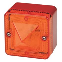 E2S L101XDC024BR/A Industrial Xenon Beacon - Red Body Amber Lens (312-012)