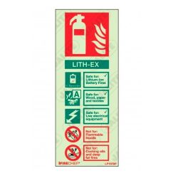 Firechief Lith-Ex Fire Extinguisher ID Sign - Photoluminescent Rigid PVC