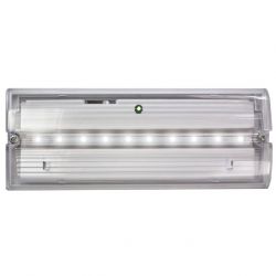 Channel Safety Meteor LED Bulkhead Emergency Light With Self-Test Facility - E/ME/M3/LED/IP65/ST