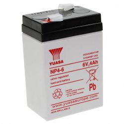 Yuasa NP4-6 Sealed Lead Acid Battery 4 Ah 6 Volt