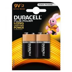 Duracell PP3 Alkaline Battery - Pack of 2 - MN1604 9V