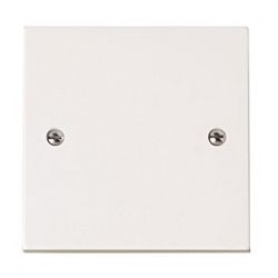 Scolmore 1 Gang Blanking Plate - White - PRW060