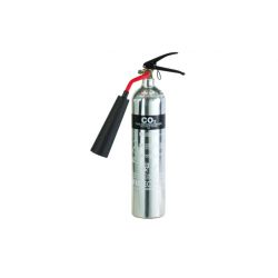 Firechief PXC2 2KG CO2 Polished Stainless Steel Fire Extinguisher